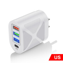 Ładowarka USB C 48 W, 4-portowa ładowarka ścienna USB do smartfonów, 3 porty USB + typ C, głowica ładująca z 4 portami