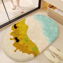 Tappetino da bagno Txmfgh in finta lana di pecora color crema - Morbido, assorbente, antiscivolo e multiuso per ambienti umidi