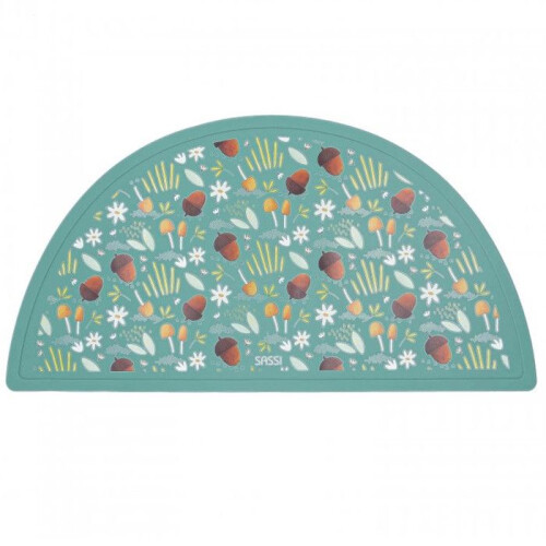 Sassi Junior | Sassi Junior | Silicone Placemat Animals - Peacock Green - 42 x 22 cm FOX