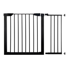 Sicherheitsbarriere Baby Kind für Treppen Türen - SPRINGOS - 75-110 cm - Metall - Schwarz - Druck
