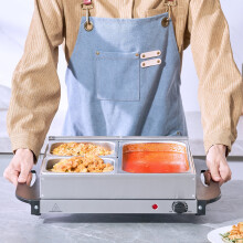 VEVOR electric buffet server 14x14 inch with 3 stainless