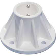 3" White Surface-Mount Base for 1.9" OD Pool Ladders