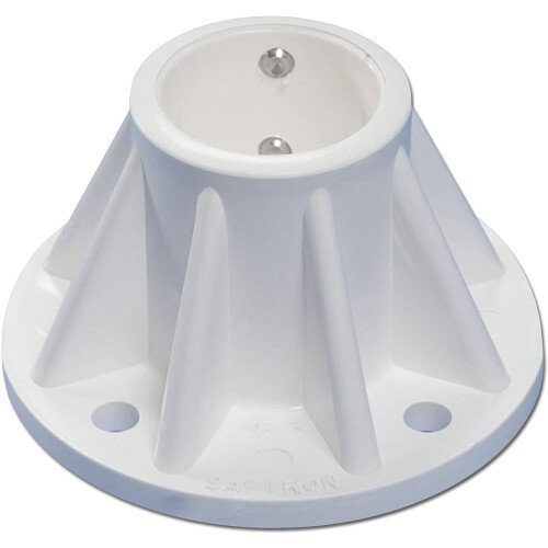 3" White Surface-Mount Base for 1.9" OD Pool Ladders