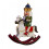 Prettyui wooden rocking horse nutcracker ornament30cm 1