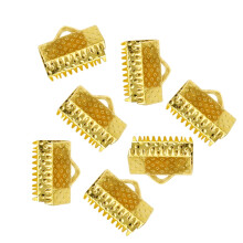 Vergulde lintuiteinden, 100 stuks, 1,3 cm