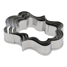 Moules à gâteaux en silicone, tampon à fondant en acier inoxydable, lot de 4