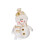 Christmas snowman ornament set with red white stripe hat 1