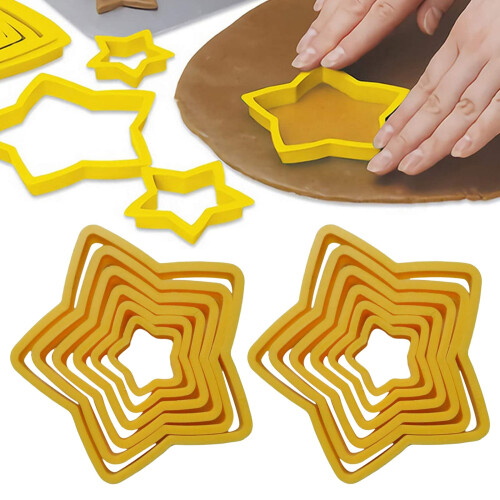 Mini-Ausstechformen-Set Weihnachtsbaum Stern 2 Stück