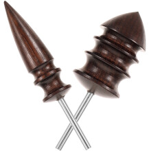 Leather Burnishing Rod Set – Iron & Wood, 2 pcs