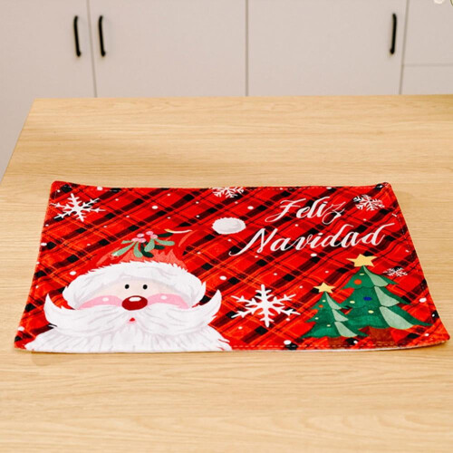Set de table de Noël résistant à la chaleur 12 x 18 pouces