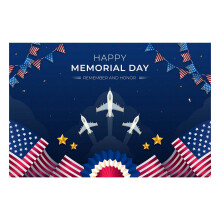 Memorial Day garage door banner 5 x 7 ft