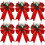 Christmas Bows Red Buffalo Plaid with Pine Cone 6 Pack 1