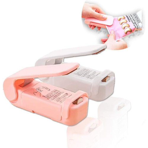 Mini handheld vacuum sealer for food storage, compatible