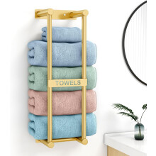 Porte-serviettes mural avec barre transversale – Peut contenir 4 grands