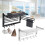 Porte-serviettes mural pivotant noir et argent 1