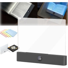 Lampe de lecture LED intelligente rechargeable, 3 couleurs, 10 niveaux de luminosité