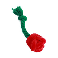 Plüsch-Hundespielzeug mit Rosenblume, quietschendes Kauspielzeug