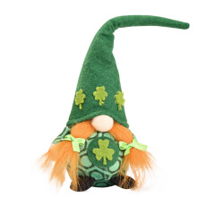 St. Patricks dag gnome plysdukke grøn leprechaun ornament