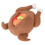 Brinquedo de pelúcia em formato de peru para cães, ideal para procurar comida e mastigar. 1