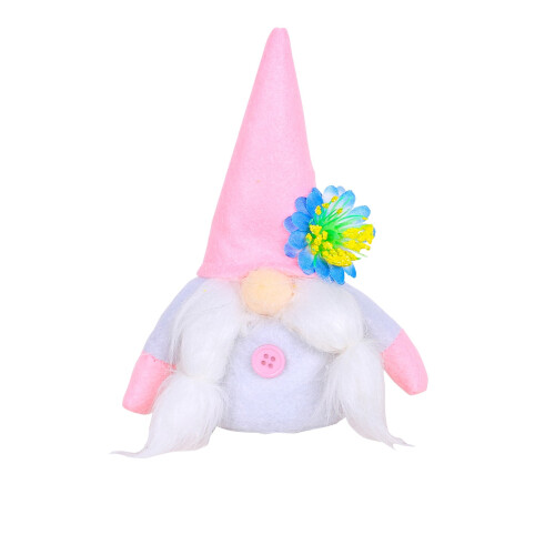 Blumenzwergfigur, 19 cm, rosa, 1 Stück