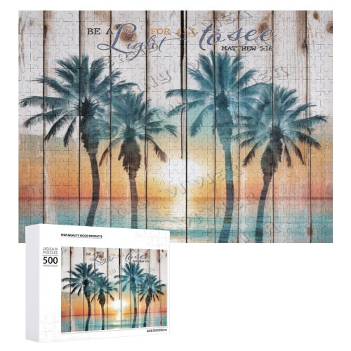 Palm Tree Beach träskylt 35x50 cm