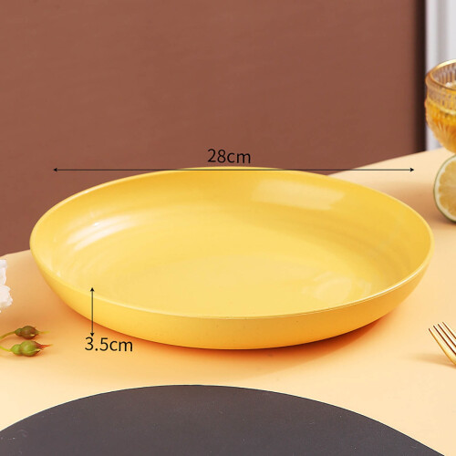 Runde Salatteller – Rutschfester Boden, Kunststoff, 6er-Pack