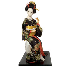 Japońska figurka gejszy w kimonie, 27 cm, ozdoba dekoracyjna