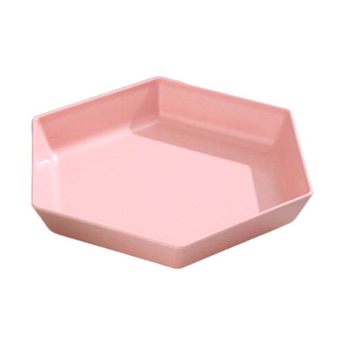 Bandeja hexagonal para aperitivos em melamina, 22,5 cm
