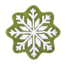 Felpudo navideño de copos de nieve de 66 cm (26 pulgadas) de poliéster