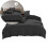 Kingsize-Bettwäscheset mit Queensize-Steppdecke, einfarbig, 4-teilig 1