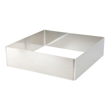 Quadratische Kuchenringform aus Edelstahl