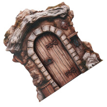 Adorno de árbol en miniatura para puerta de jardín de hadas, decoración exterior