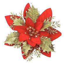 Kunstmatige kerstster met clip (14,5 cm)