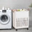Foldable Laundry Hamper with Wheels, Plastic, 38 x 28.5 x 1