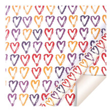 Papel de regalo – Diseños de corazones y flores, 6 hojas