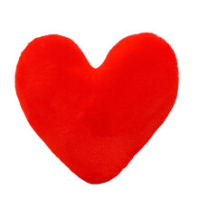Heart-Shaped Plush Pillow – Soft Red Decorative Cushion,