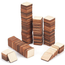 300 pcs 2 cm unfinished wood squares for DIY crafts