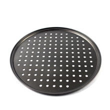 Non-Stick Perforated Pizza Pan Carbon Steel Oven-Safe
