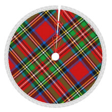Christmas plaid tree skirt 36 inch rustic holiday decor