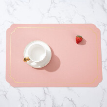 Rectangular lace leather placemat waterproof non-slip 4 pcs