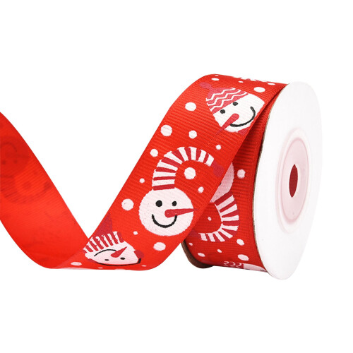 Julebånd polyester flerfarget 11mm rull