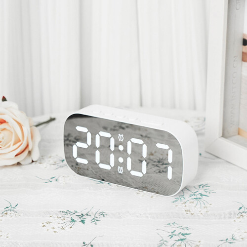Viflosae Digital Alarm Clock White Large LED Display