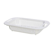 Panier d'égouttage rétractable pour évier de cuisine, en plastique, lot de 1