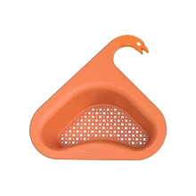 Runskmd triangular sink strainer rack with hanging design