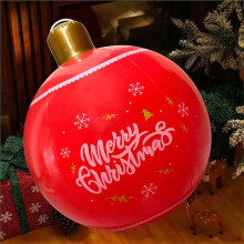 HBASD inflatable Christmas ball red 24 inch