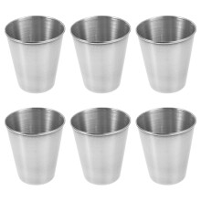 Whisky-Shotgläser aus Edelstahl, 70 ml, 6 Stück
