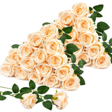 30 rose artificiali nere con steli lunghi