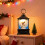 Lâmpada de vento natalina com luz LED e água. 1