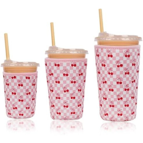 Ensemble de 3 manchons de protection réutilisables en néoprène pour tasses