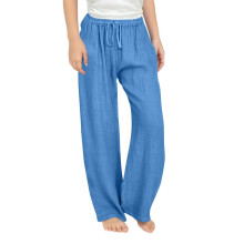 Linnen broek met wijde pijpen voor meisjes maat 10-12